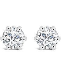Haus of Brilliance - 14K 1/2 Cttw Lab-Grown Diamond 6 Prong Hidden Halo Stud Earrings (F-G Color, Vs1-Vs2 Clarity) - Lyst