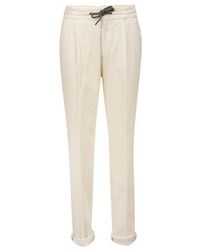 Brunello Cucinelli - Off- Tailored Drawstring Trousers, Brand Size 56 (Us - Lyst