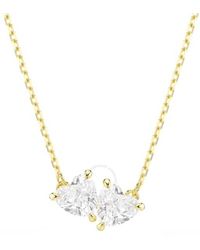 Swarovski - Mesmera Attract-Tone Plated Heart Necklace - Lyst