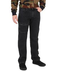 Moschino - Zip Detail Straight Leg Denim Jeans - Lyst