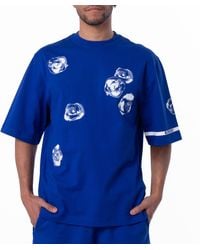 Burberry - Rose Print Cotton Jersey T-Shirt - Lyst