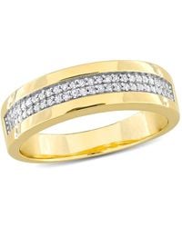 Amour - 1/10Ct Tdw Diamond Double Row Anniversary Band - Lyst