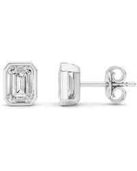 Mure And Co - 2Ctw Emerald Shaped Lab Grown Diamond (F/Vs) Stud Earrings - Lyst