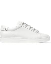 Jimmy Choo - Antibes Pearl-Embellished Sneakers - Lyst