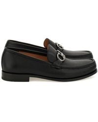 Ferragamo - Gancini Grained Leather Loafers - Lyst