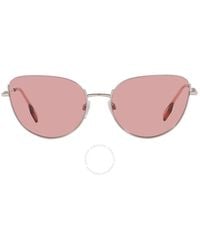 Burberry - Harper Light Violet Cat Eye Sunglasses Be3144 100584 58 - Lyst