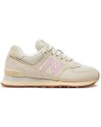 New Balance - Linen 574 Low-Top Sneakers - Lyst
