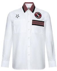 Burberry - Tidewater Logo Pattern Cotton Loose Oxford Shirt - Lyst