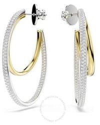 Swarovski - Hyperbola Pierced Earrings Mixed Plating Clear - Lyst