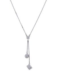 Swarovski - Dextera Pendant Sphere & Cube Rhodium Shiny Crystal - Lyst