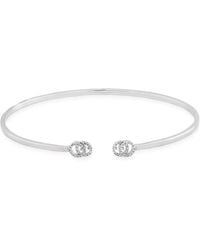 Gucci - Running Gg Cuff Bracelet With Diamond G's - Lyst