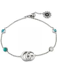 Gucci - Marmont Double G Flower Bracelet - Lyst