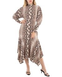 Stella McCartney - Phyton Print Midi Dress - Lyst