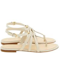 Ferragamo - Alina Strappy Flat Sandals - Lyst