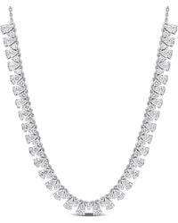 Created Forever - 4 1/5 Ct Tw Pear-Shaped And Round-Cut Lab-Grown Diamond Necklace - Lyst