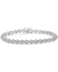 Haus of Brilliance - .925 Sterling Silver 1/4 Cttw Diamond 7'' Open Circle Wheel Link Tennis Bracelet - Lyst