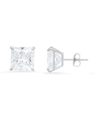 Kylie Harper - 10K 8Mm Princess-Cut Cubic Zirconia Cz Stud Earrings - Lyst