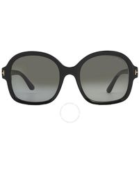 Tom Ford - Hanley Smoke Gradient Square Sunglasses Ft1034 01b 57 - Lyst