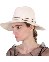 Maison Michel - Kate Herrbone Straw Fedora Hat - Lyst