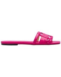 Jimmy Choo - Laran Nappa Leather Slides, Brand Size 35 Us - Lyst