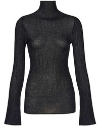Ferragamo - Long Sleeves Round-Neck - Lyst