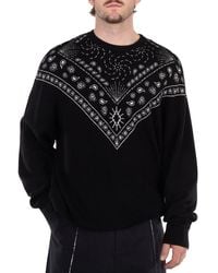 Marcelo Burlon - Marcel Burlon Bandana Print Crew Neck Jumper - Lyst