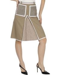 Burberry - Wool Cashmere A-Line Skirt With Box-Pleat Detail, Brand Size 4 (Us - Lyst