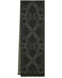 Ferragamo - Cashmere Blend Two-Tone Gancini Scarf - Lyst
