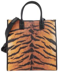Burberry - Tiger Print Denny Slim Vertical Tote Bag - Lyst