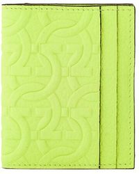 Ferragamo - Gancio Embossed Leather Bifold Card Case - Lyst