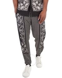 Balmain - Mini Monogram Paisley Print Trousers, Brand Size 50 (Us - Lyst