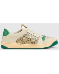 Gucci - Gg Crystal Screener Sneakers, Brand Size 40 (Us - Lyst