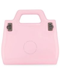 Ferragamo - Mini Wanda Top Handle Leather Hand Bag - Lyst