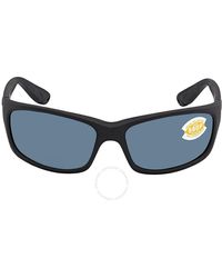 Costa Del Mar - Cta Del Mar Je Grey Polarized Polycarbonate Rectangular Sunglasses  01 Ogp 62 - Lyst