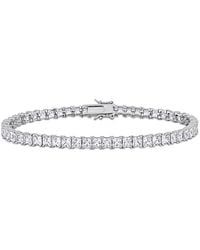 Amour - 19 Ct Tgw Square Created Sapphire Tennis Bracelet - Lyst