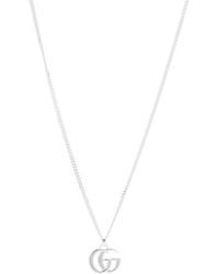 Gucci - Gg Marmont Sterling Necklace - Lyst