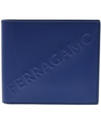 Ferragamo - Embossed Logo Leather Wallet - Lyst