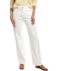 Brunello Cucinelli - Off Straight Cotton Trousers, Brand Size 44 (Us - Lyst