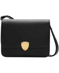 Burberry - Shield-Detail Leather Crossbody Bag - Lyst