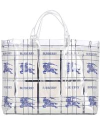 Burberry - Equestrian Knight Logo Printed Transparent Tote Bag - Lyst