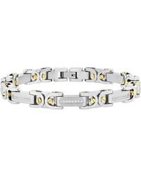 Robert Alton - 1/4Ctw Diamond Stainless Steel & Finish Link Bracelet - Lyst