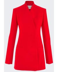 Ferragamo - Single-Breasted Fitted Wool Blazer, Brand Size 44 Us - Lyst