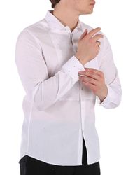 Burberry - Cotton Poplin Embellished Dress Shirt - Lyst