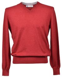 Brunello Cucinelli - Cashmere V-Neck Sweater, Brand Size 54 (Us - Lyst