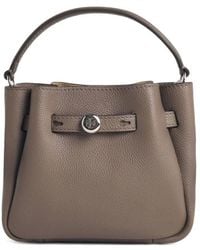 Tory Burch - Mini Romy Pebbled Leather Bucket Bag - Lyst