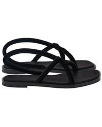 Ferragamo - Floriane Knotted Strap Flat Sandals - Lyst