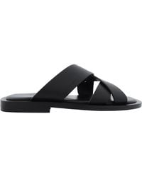 Ferragamo - Venice Cross-Strap Leather Sandals - Lyst