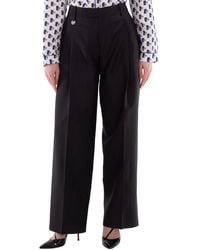 Burberry - Wool Silk Pleated Tailored Trousers, Brand Size 8 Us - Lyst
