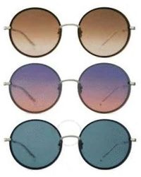 Mr. Leight - 1967 Sl Earth Gradient/bay Blue/monterey Pop Gradient Round Sunglasses Ml4023x Plt-cry/x3 57 - Lyst
