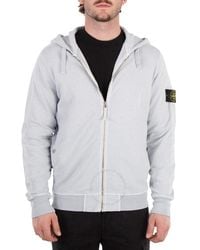 Stone Island - Compass Logo Zip-Up Hoodie - Lyst